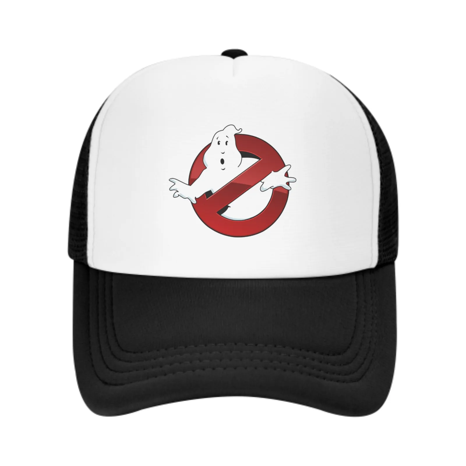 Ghost Busters Print Mesh Baseball Cap Trucker Hats Sports Outdoor Adjustable Washed Snapback Dad Hat