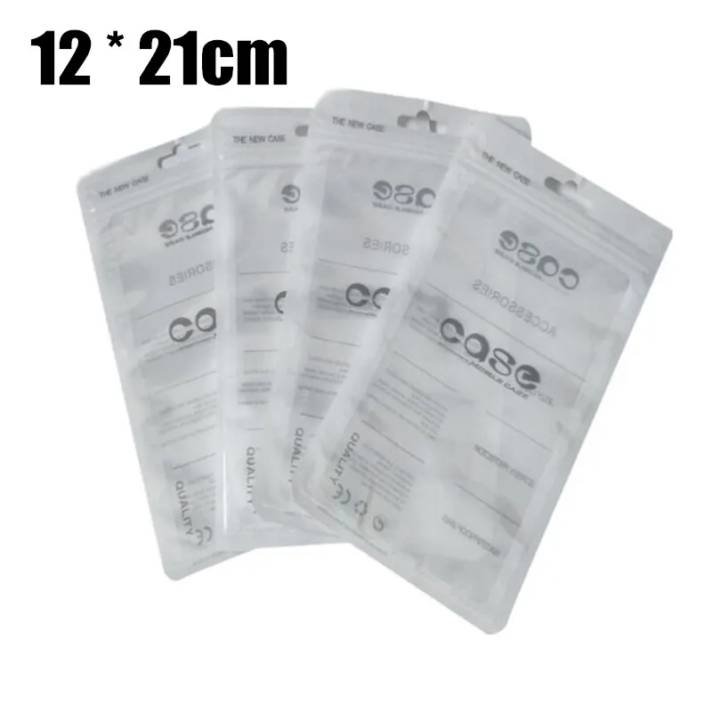 100Pcs Plastic OPP Poly Bags Multi Size Mobile Phone Case Cover Retail Packaging Package Bag With Hang Hole For iPhone Samsung