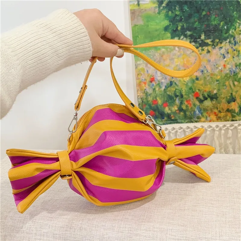 

High-End Texture Bow Candy Bag Grid Pattern Personalized Creative Single Shoulder Crossbody Bag for Stylish Storage