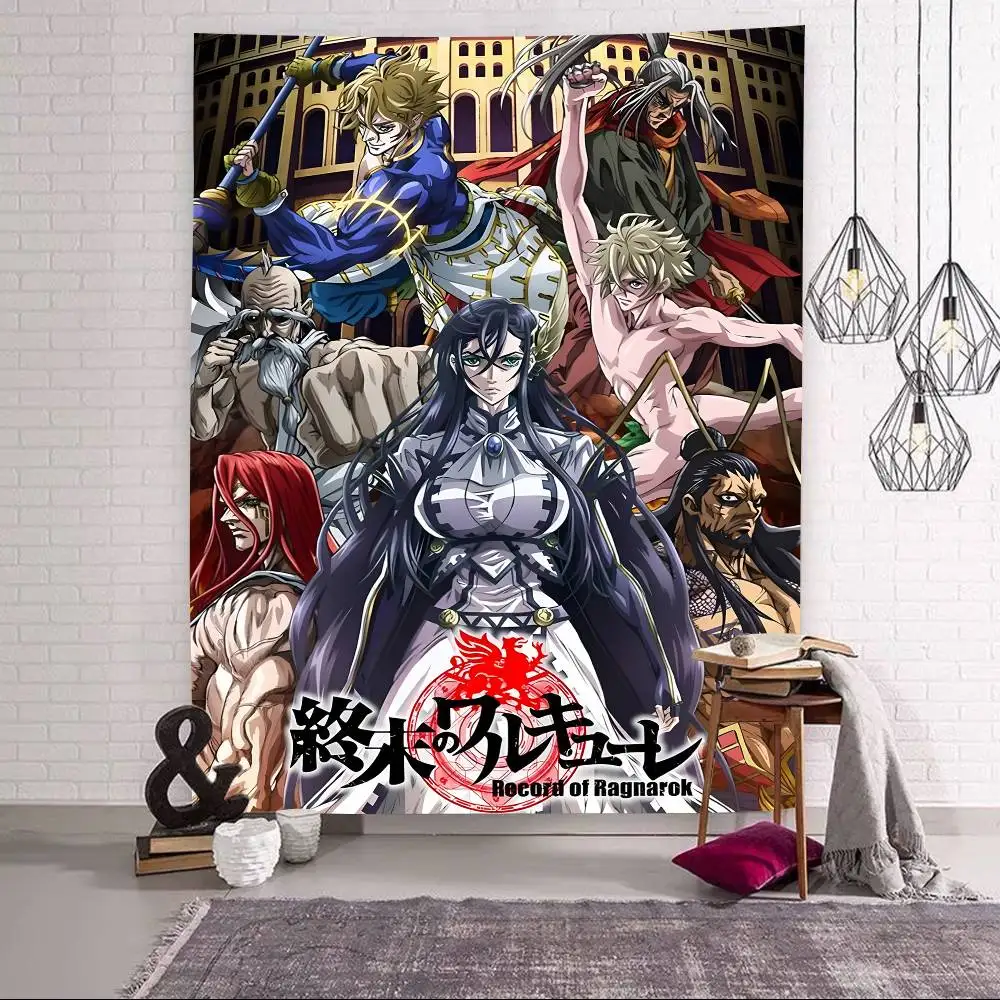 سجل أنيمي من قماش خلفية قابلة لإعادة الاستخدام من Ragnarok، قماش خلفية مطبوع عليه حيوانات لتزيين حفلات أعياد الميلاد للأطفال