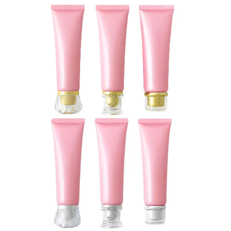 

Refillable Bottle Pink Tube Empty Plastic PET 50G 30Pcs Airless Packaging Container Portable Acrylic Squeeze Bottles