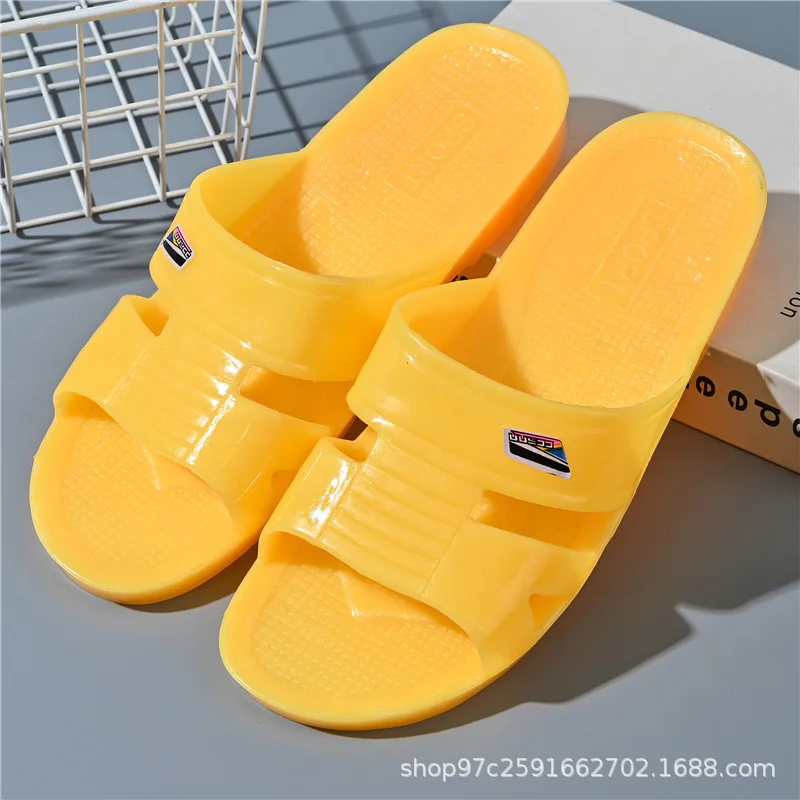 Beef tendon slippers summer home bathing non-slip outer wear deodorant large size soft sole middle-aged and elderly father shoes