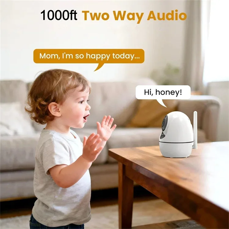 2026 New 6-inch IPS Home Baby Monitor with 5000mAh Battery VOX Mode, Two-Way Audio, Infrared Night Vision,Split Screen Display