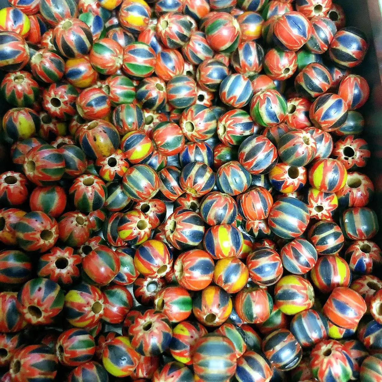 BD269 Wholesale Vintage Asian Antiqued Trade Lampwork 8mm-10mm Glass Beads Diy Jewelry Accessories 50 Pieces Beads