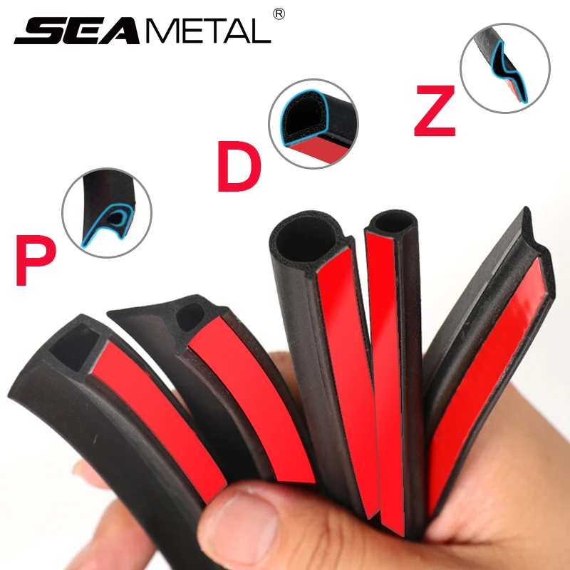 Car Door Seal Strip Auto Rubber Door Sealing Strips Car Door Protector Door Guard Noise Insulation Soundproof Z P D Type Seals