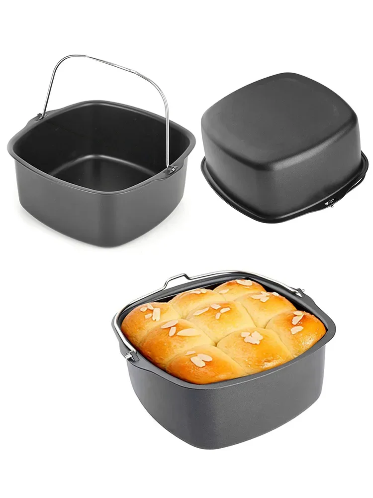 Bandeja antiadherente para hornear pasteles, cesta Airfryer, plato para hornear, sartén, accesorios para freidora de aire, cesta para hornear, plato para Pizza, olla, utensilios para hornear