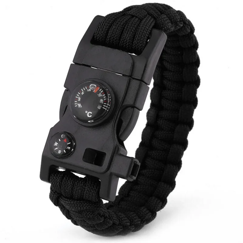 1 Stuks 15 In 1 Paraplu Touw Armband Outdoor Camping Multifunctionele Vistuig Gesp Outdoor Camping Survival Armband