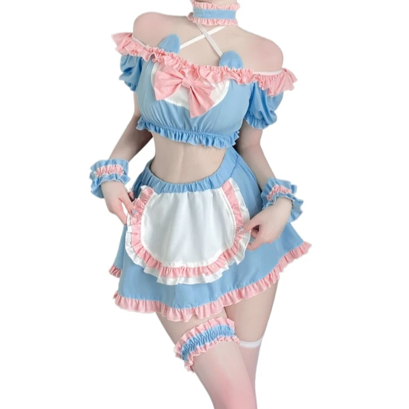 

Japanese Lolita Sexy Costumes Maid Uniform Role Play Maid Dress Anime Cosplay Temptation Lingerie Exotic Cute Porno Bar Uniform