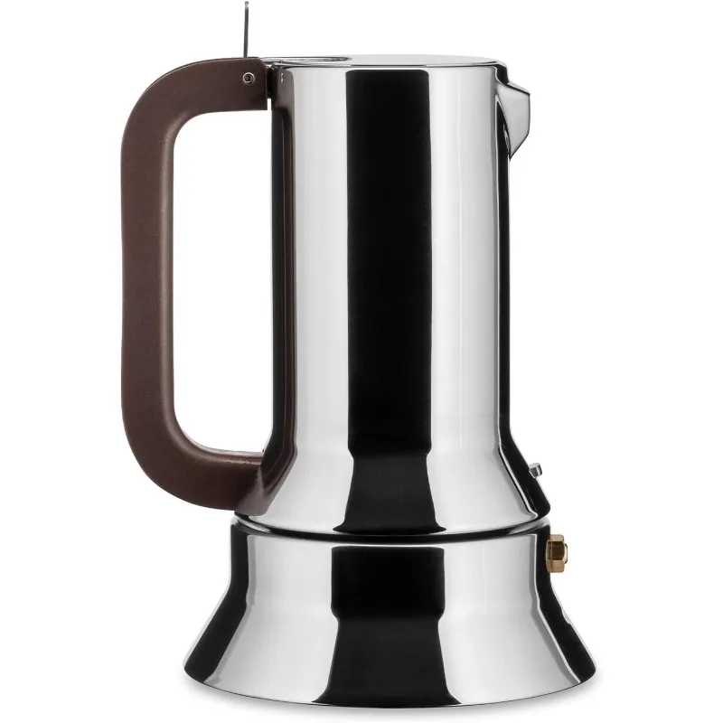 Espresso Coffee Maker Stovetop Moka Pot, 3 Cup, Silver