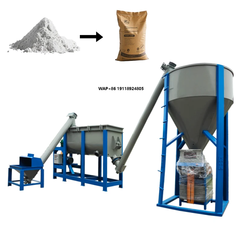 Simple Wall Putty Tile Adhesive Plaster Mortar Sand Cement Precast Gypsum Plaster Pre Dry Mix Mortar Production Line Machine
