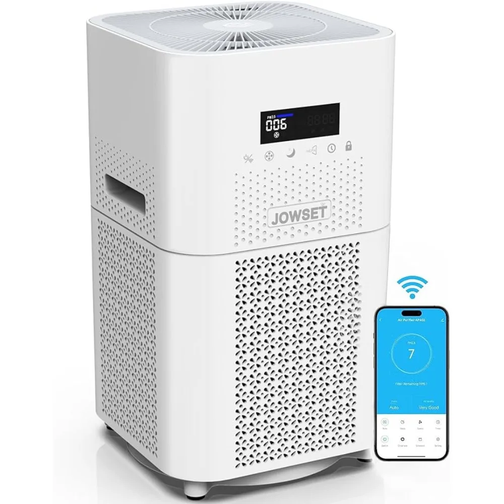 

True HEPA Remove 99.97% of Particles, Smoke, Dust,Pet Allergen Reducer Powerful Motor,Works with Alexa