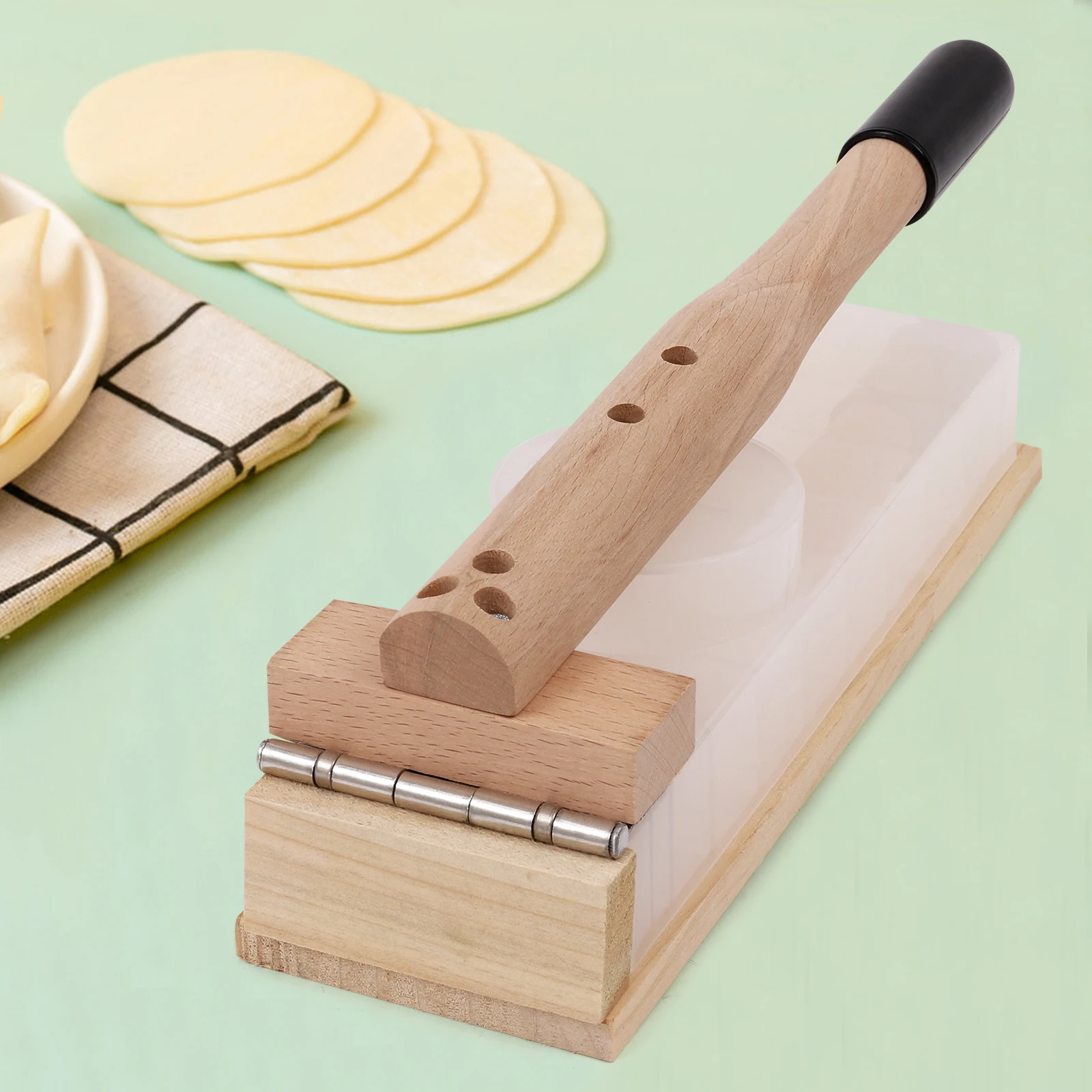 Wooden Tortilla Press Dumpling Skin Maker Wrapper Baking Mold Kit Kitchen Tool Dumpling Wrapper Pressing Mold Multifunction