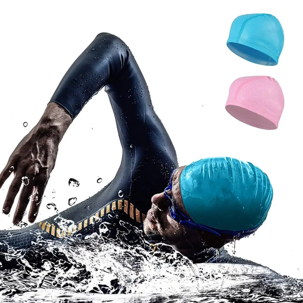 

2Pcs Swimming Caps 59-60cm Ergonomic Design Bathing Hats Swimming Equipment For Long/short Hair