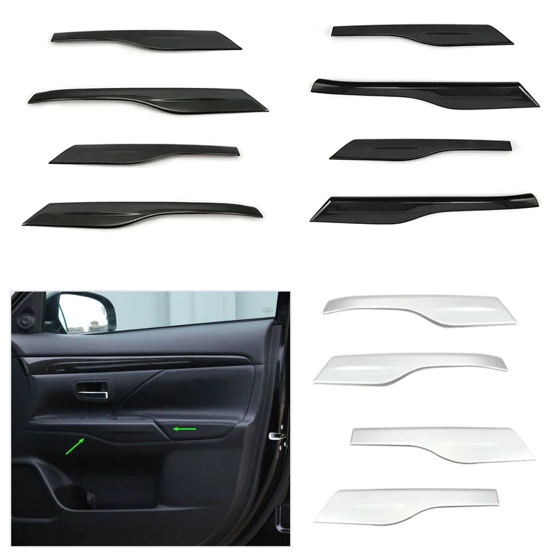 

For Mitsubishi Outlander 2013 2014 2015 2016 2017 2018 4PCS Door Handle Panels Pull Armrest Covers Protective Trim