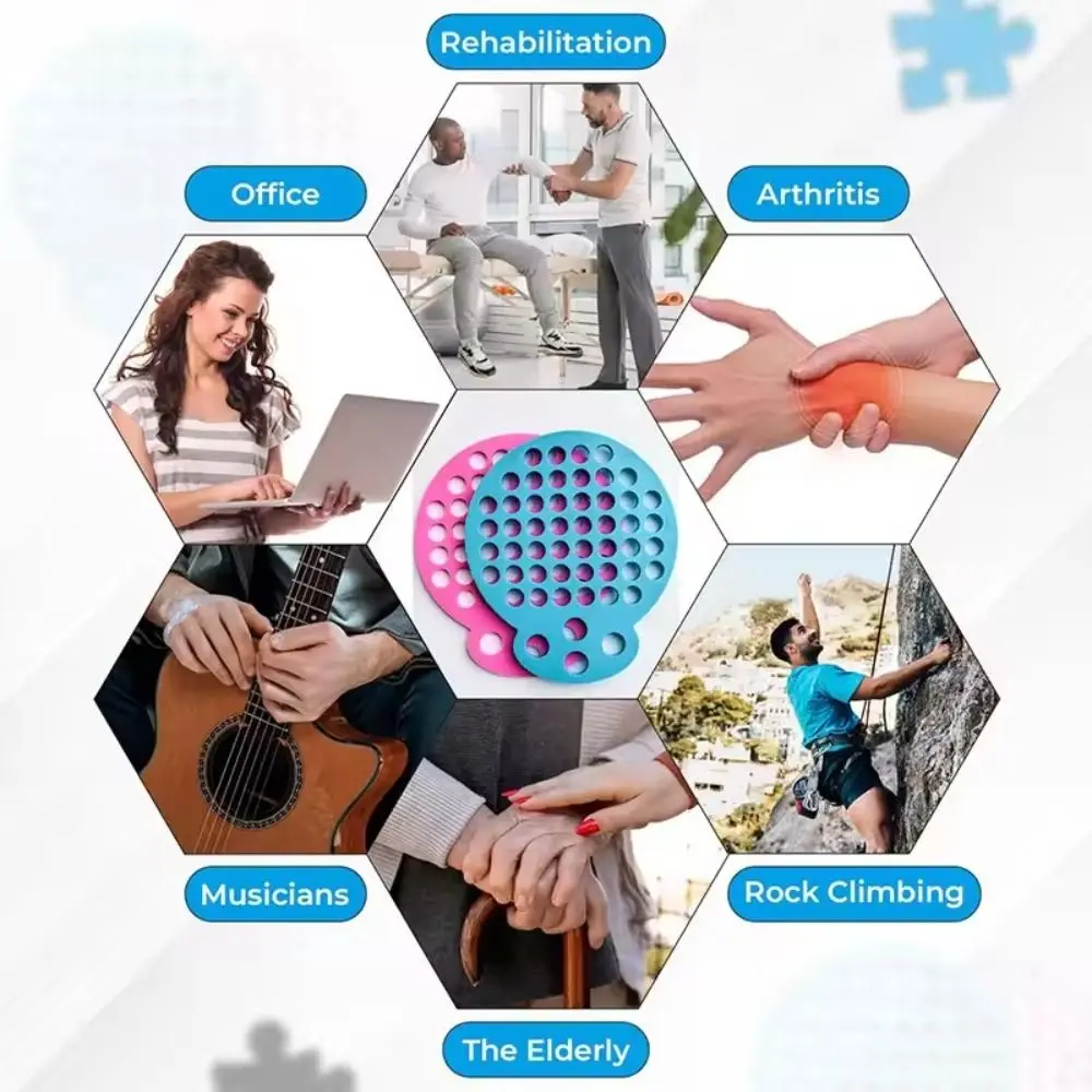 أداة تمرين إصبع السيليكون المضادة للانزلاق قبضة اليد المرنة أداة استعادة إصابة اليد البدنية لالتهاب المفاصل ونفق الرسغ #3