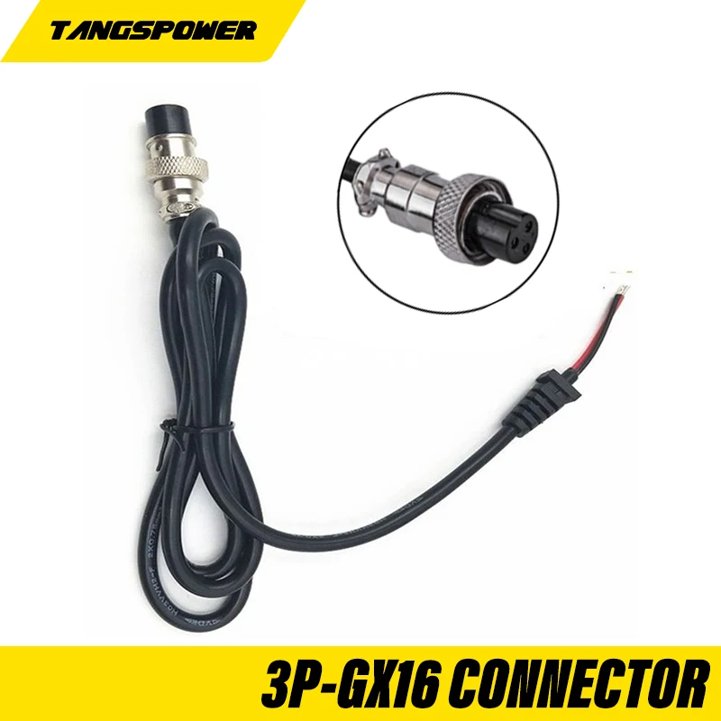 GX16 Connector Cable/Connector Replacement 3 Holes Female GX163 / Bracket For Electric Bicycle Charger For DIY E-Bike Battery