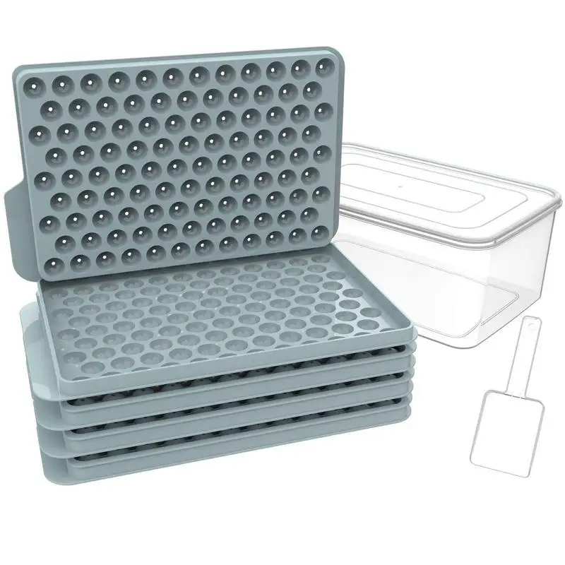 صواني الثلج للفريزر 3 طبقات علبة ثلج القهوة قوالب سهلة الإصدار 104 حاوية شبكية لتبريد المشروبات التجمعات العائلية