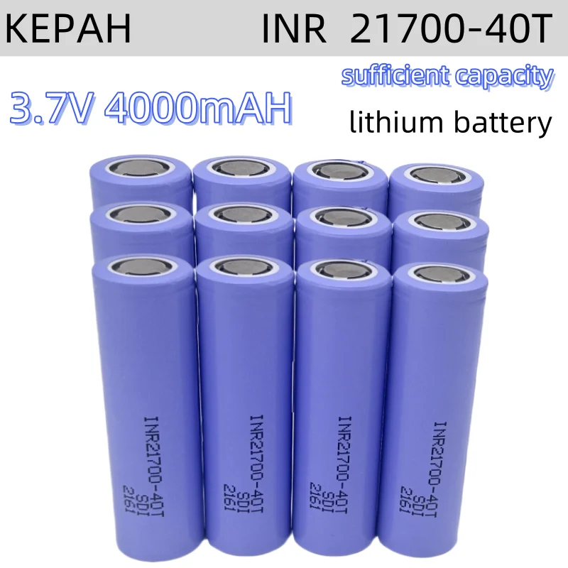 1-12pcs KEPAH INR 21700-40T 4500mah Rechargeable Battery 3.7V 5C discharge High Power batteries For High-power Appliances