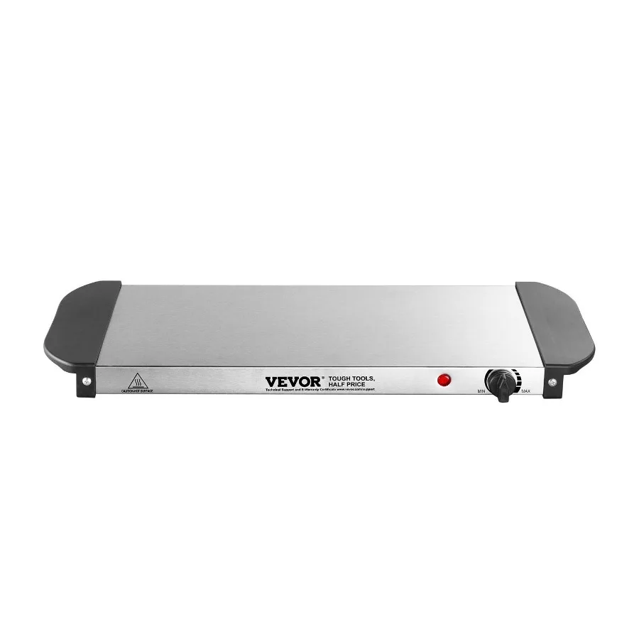 

Electric Warming Tray Buffet Food Warming w Temp Control Stainless Steel