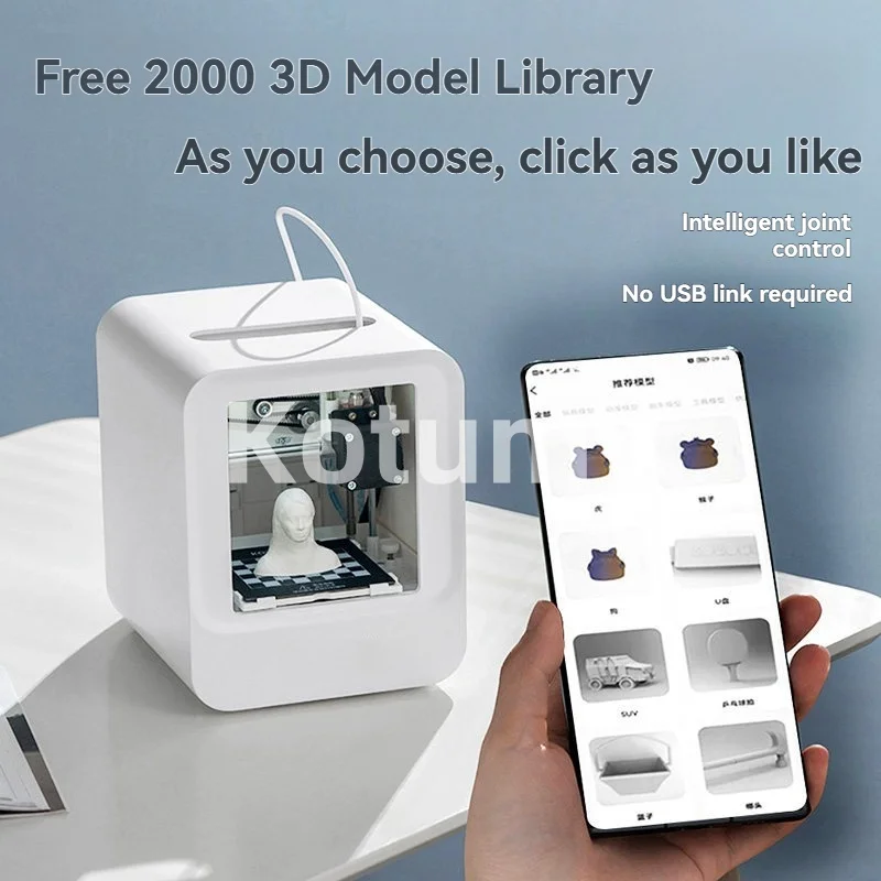 User-Friendly Kids 3D Printer with Text Instruction Modeling, Educational DIY Puzzle Toy for Young Tech Enthusiasts and Craft Lo