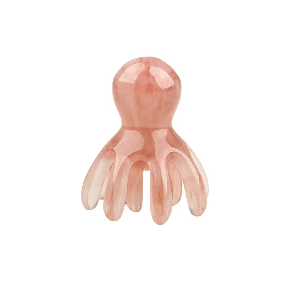 Portable 14 Tooth Octopus Massage Comb Resin Head Meridian Scraping Scalp Massager Tool Anti-Hair Loss SPA Gua Sha Tool Korean