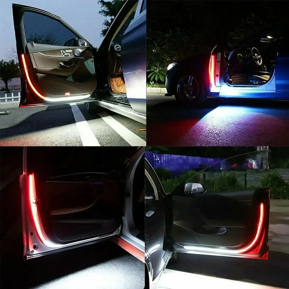 

One Set (2pcs) Opening Car Anti-collision Safety Lamp Warning LED Light Door Strip Flashing Car Decoration Accessories