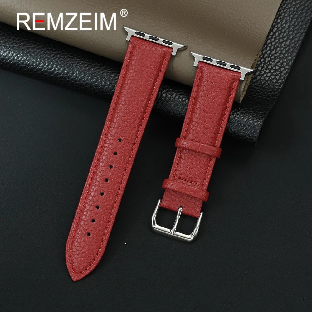 حزام ساعة من الجلد الصناعي للرجال والنساء لساعة أبل 1-10 Ultra SE 2 حزام ساعة ذكية لساعة Iwatch 38 40 41 42 44 45 46 49 مللي متر #4