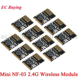 10Pcs/1pc Mini NF-03 NRF24L01 2.4GHz RF Wireless Module Power Enhanced Version 2.4G Radio Frequency Receiver Transceiver Board