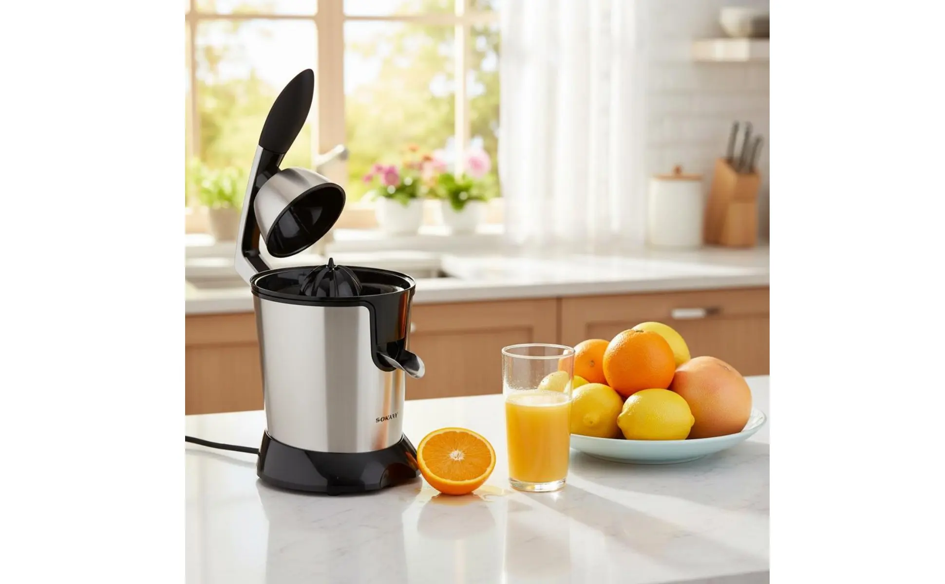 Electric Fruit Juicer Easy to Use Fruit Juicer Machine Lemon Press Extractor Comfortable Handle Kitchen Appliance