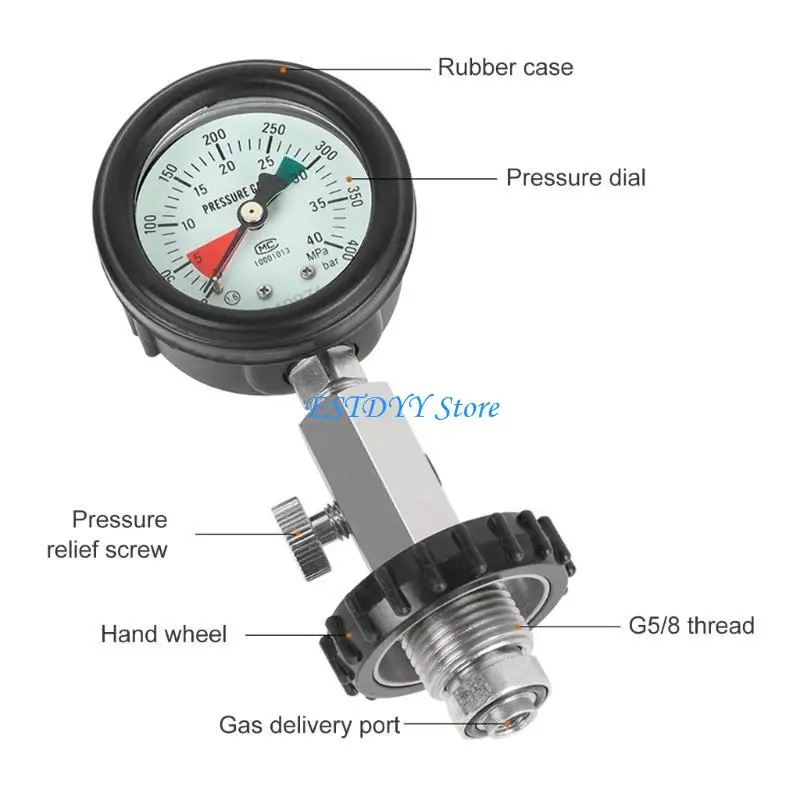 

G6DE Essential Regulator Pressures Gauges Regulator Underwater Diving Gauges for Underwater Safety