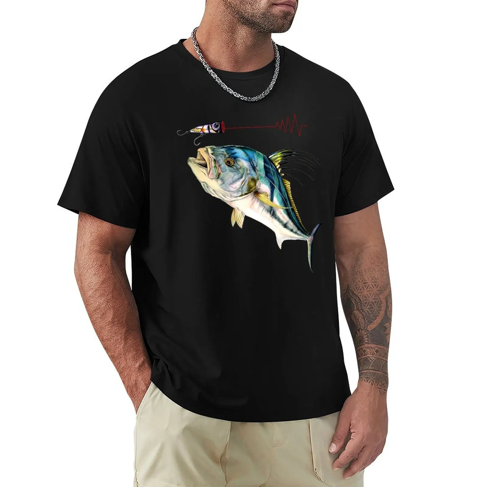 Rooster Fish T-Shirt Modern Style Print T-Shirt