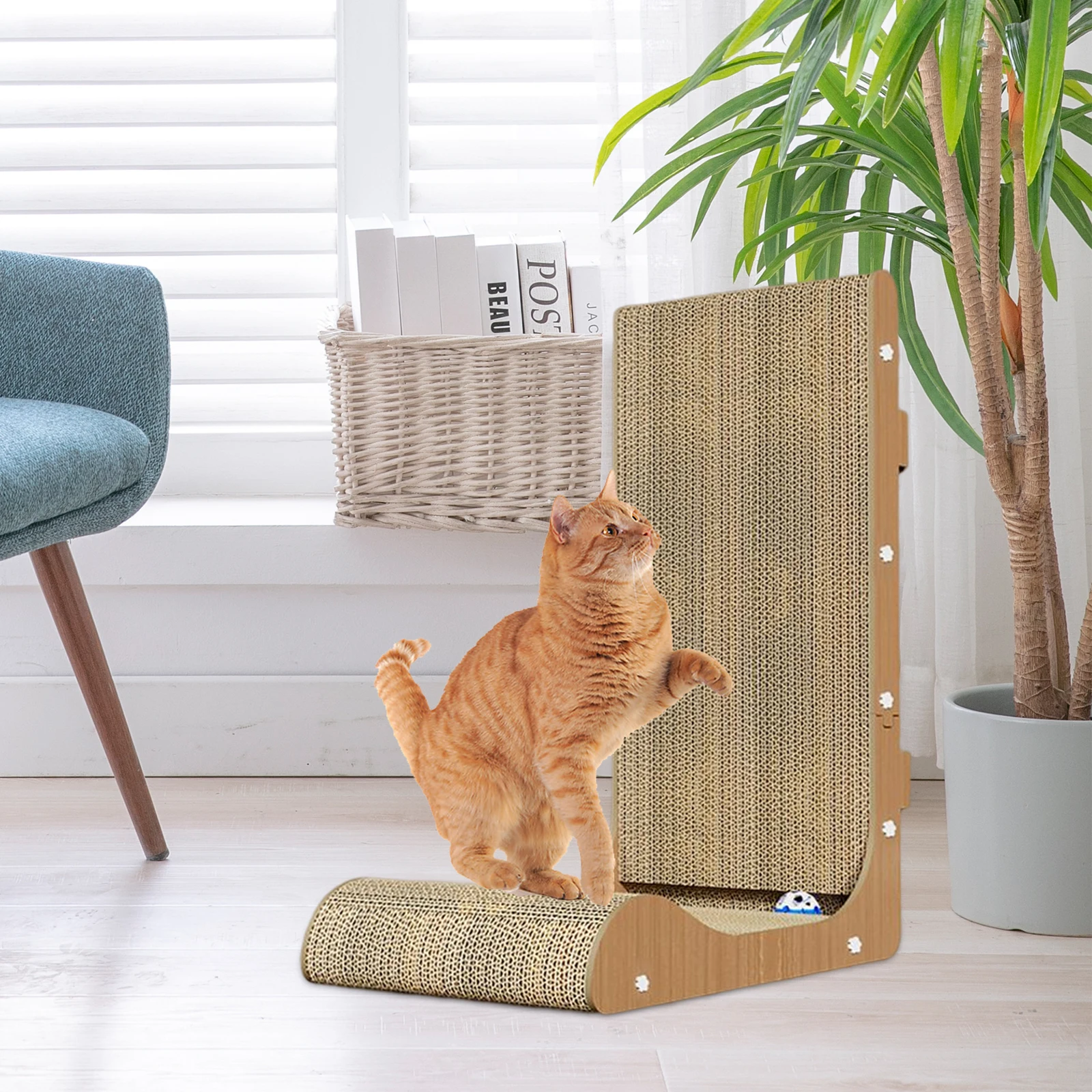 Cat Scratcher L Shaped Cat Scratching Board Pet Cat Toys Sofa Protector Pad Vertical Cat Scratch Pad for Cats Kitten Supplies