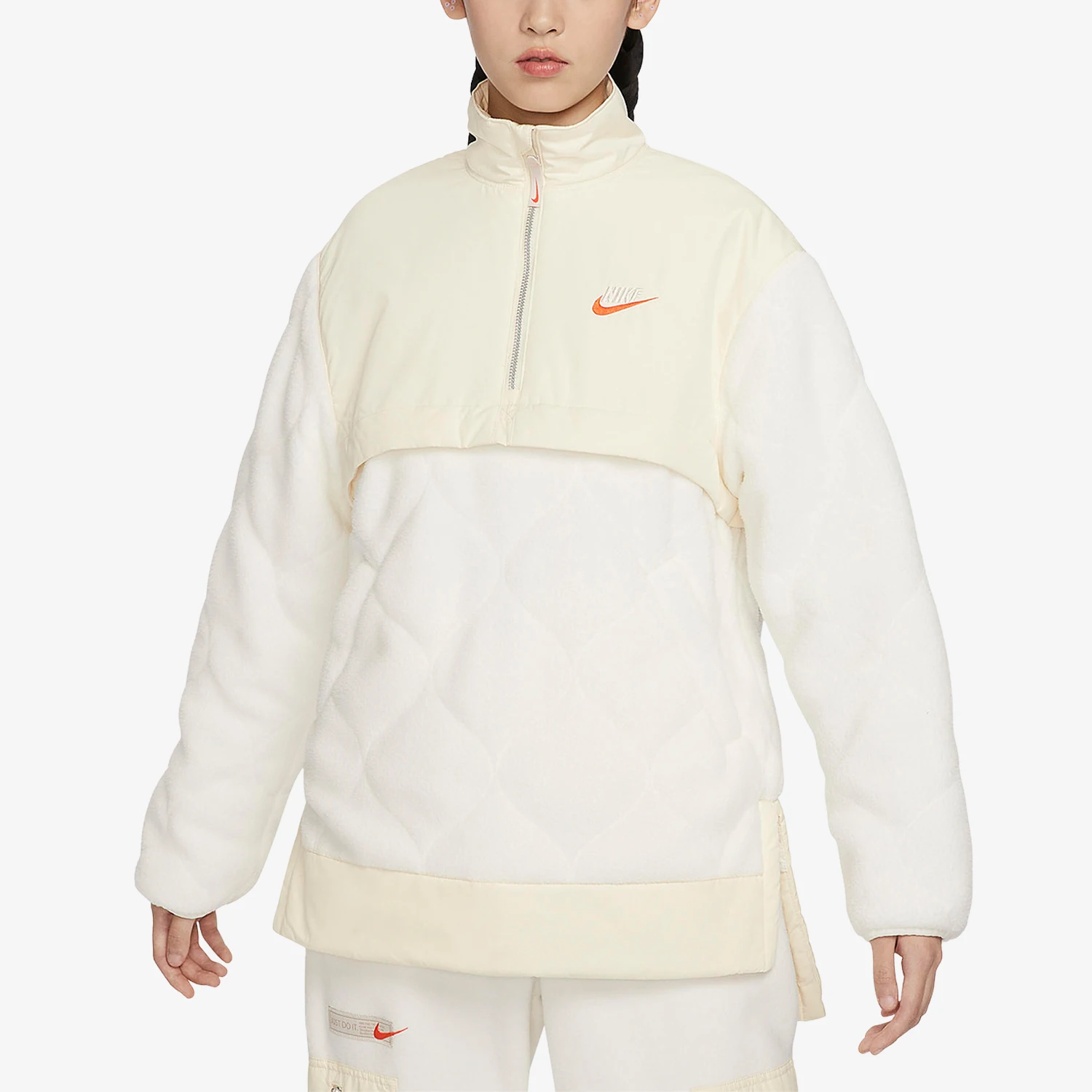 

Nike Genuine Winter New Arrival Women's Casual Half-zip Pullover Sweatshirt FB8688-113