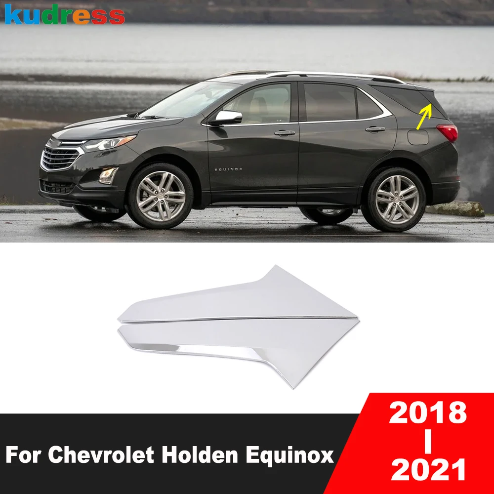 

Rear Window Cover Trim For Chevrolet Holden Equinox 2018 2019 2020 2021 Chrome Car Side Wing Spoiler Frame Trims Accessories