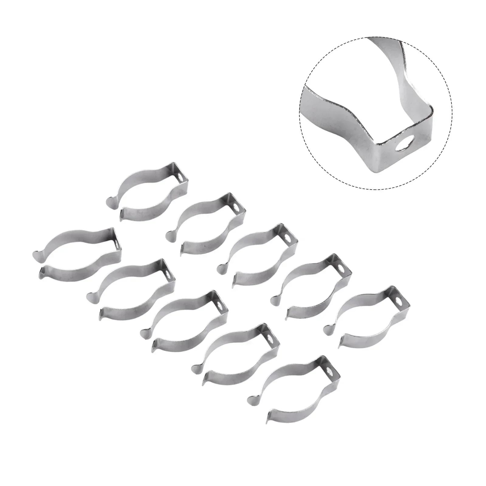 

10pcs Spring Terry Clips Narrow Base Tool Stainless Steel Spring Terry Clamp Heavy Duty Tool Storage Rack 25mm 30mm 32mm 35mm