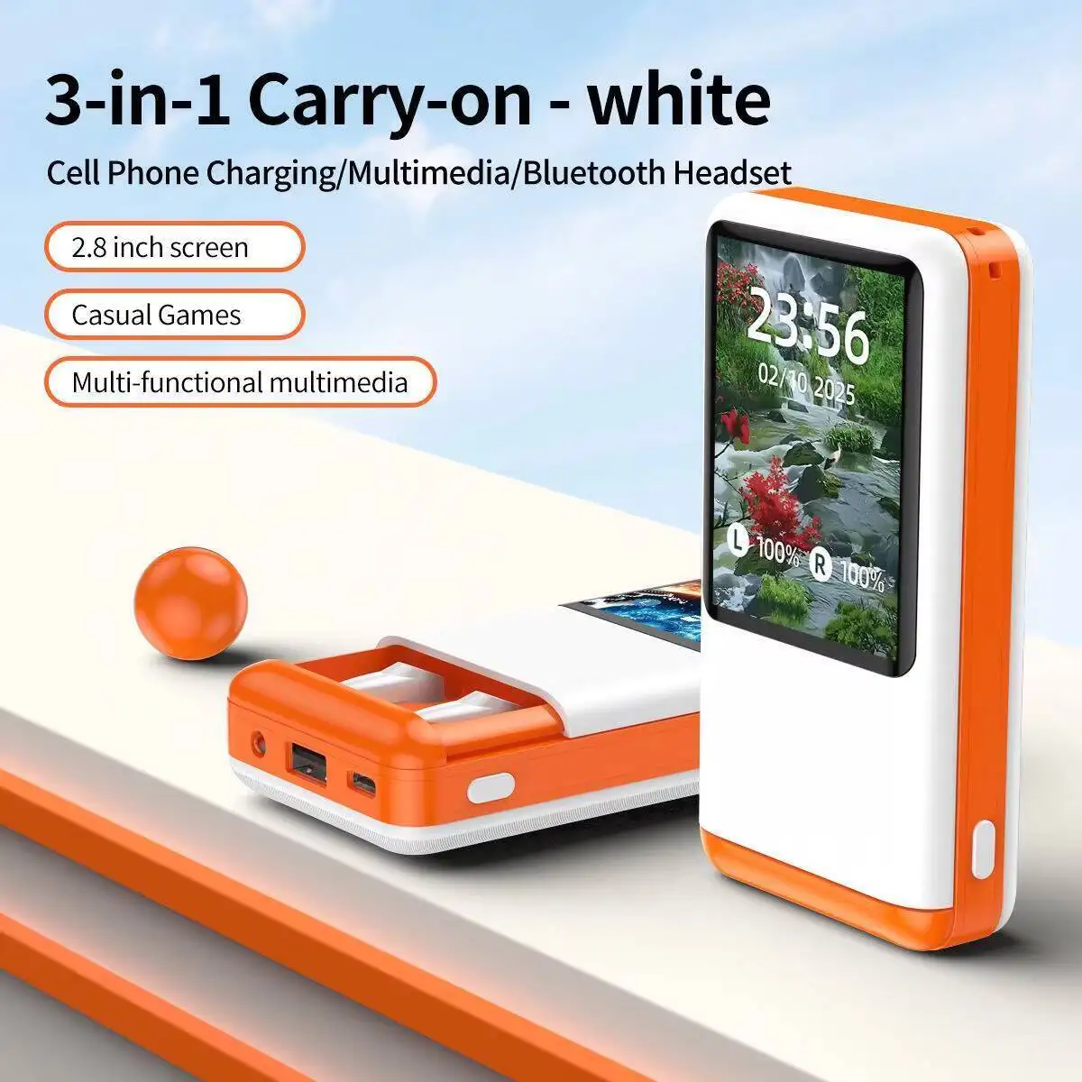 

Новые беспроводные Bluetooth-наушники TWS 2026 года с сенсорным экраном, функцией Power Bank и мультимедиа 3-в-1 для путешествий