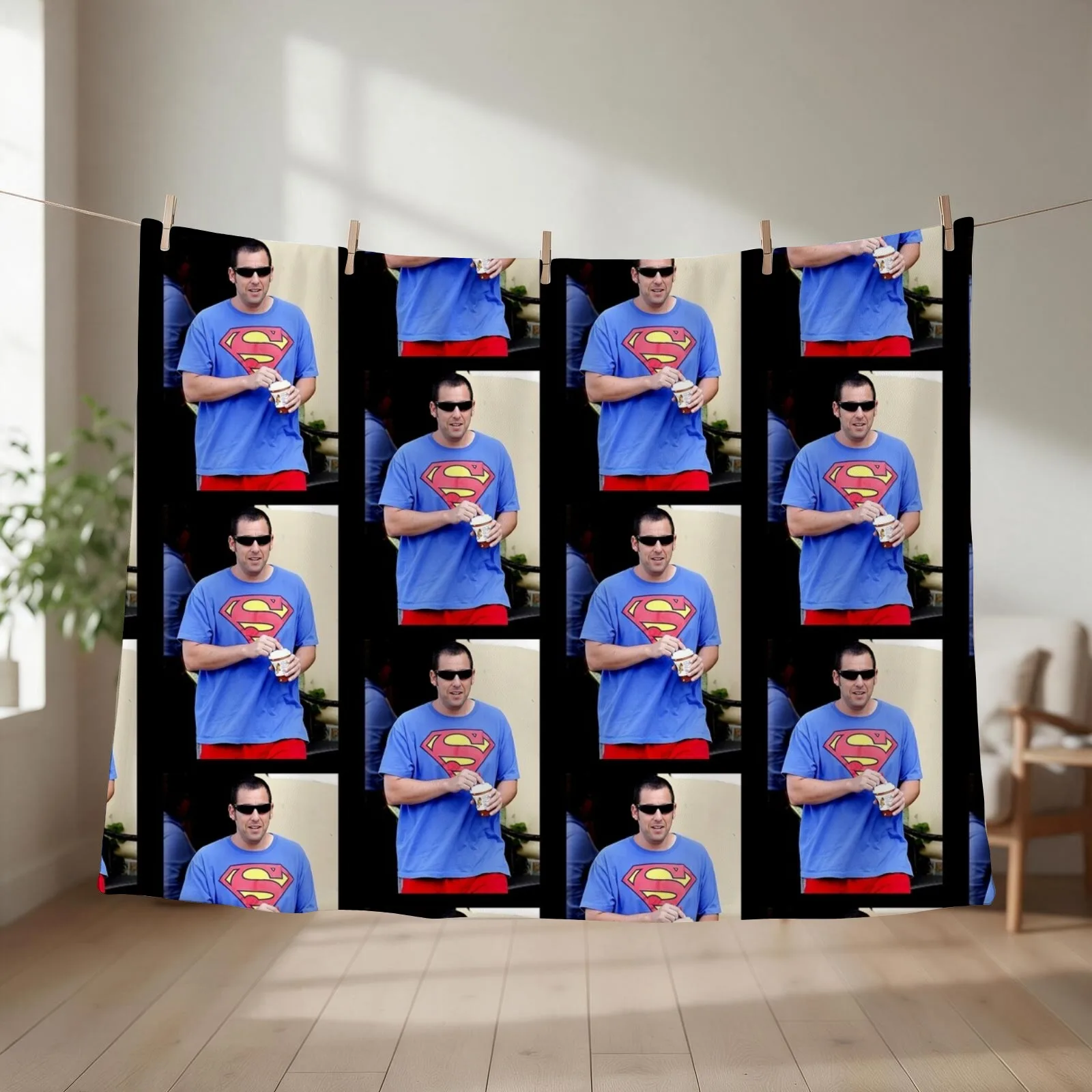 Adam Sandler meme Throw Blanket funny gift Baby Designers Giant Sofa Blankets