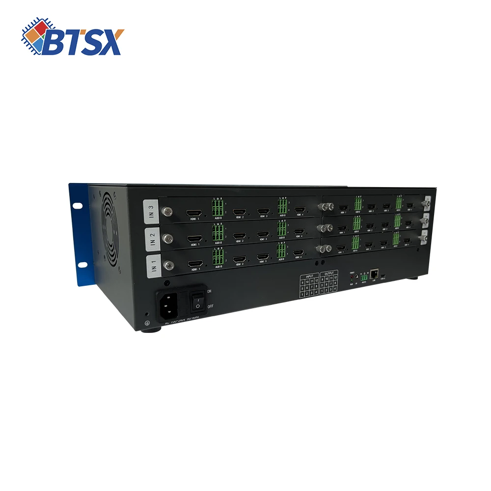 Bitvisus BIT-VWC-MD1212Ma Ultra HD Splicing 4K60 8-bit Seamless Matrix HDMI2.0 12-Channel Input/Output Metal Material