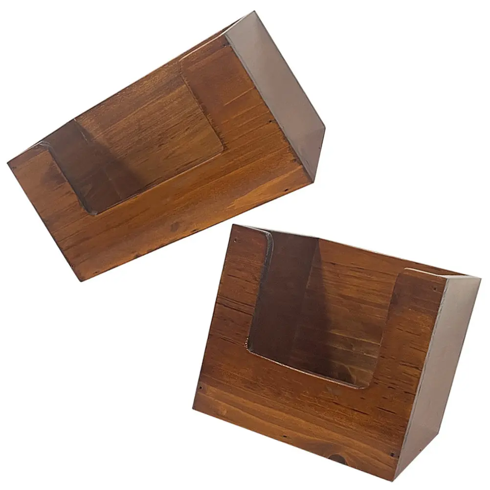 2Pcs Wooden Storage Box for Cosmetics Desktop Organizer High Volume Space Saving Lightweight Solid Natural Wood Desk Container