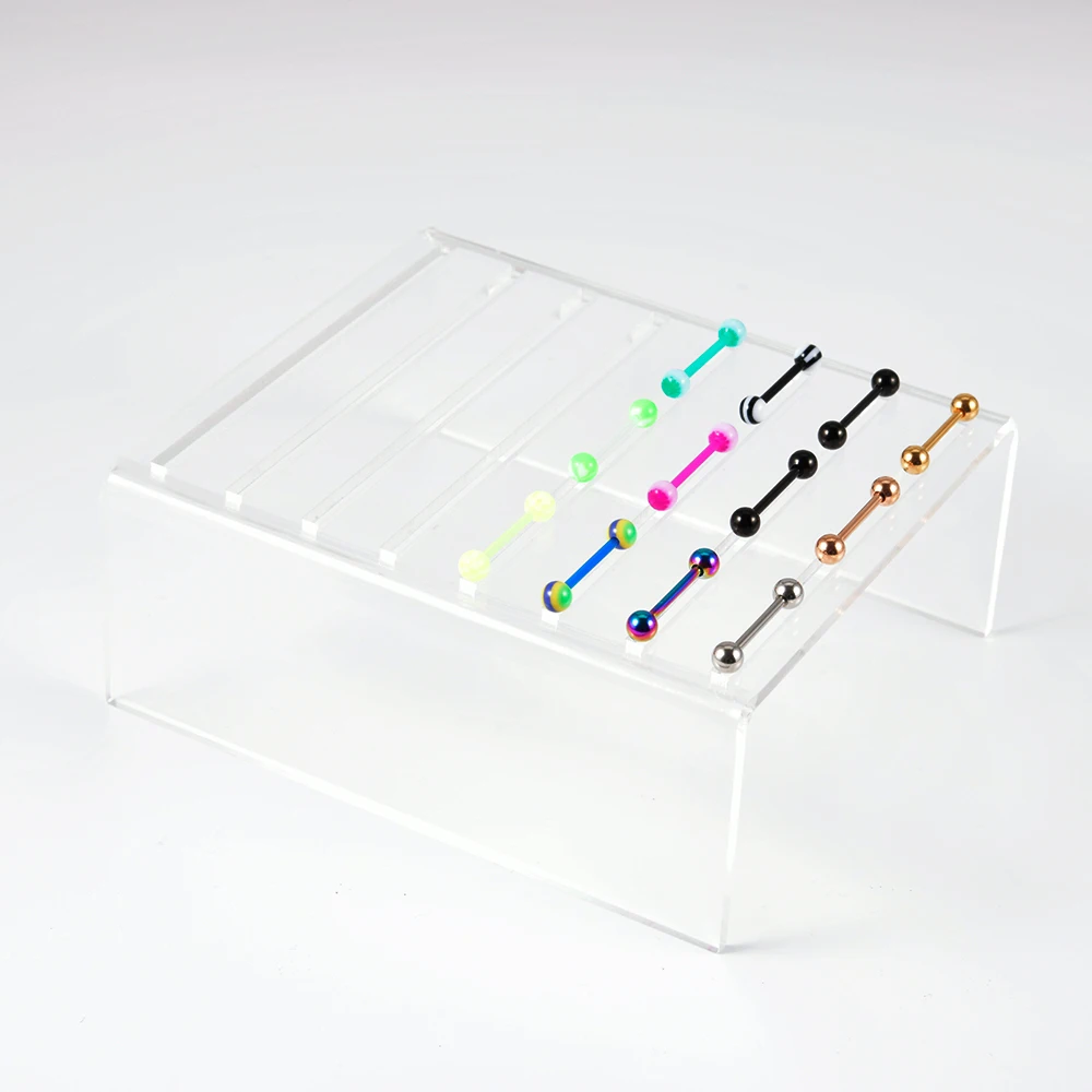 Piercing ekspozytor do biżuterii stojak akrylowy sprzedawca Organizer biżuterii półka Multi Ear Studs Storage Rack Tools