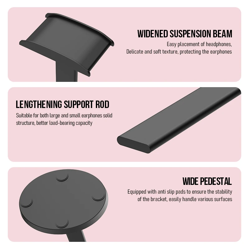 Z2 Universal Headphone Stand Portable Gaming Earphone Holder Rack Desktop Organizer Headset Display Bracket Untuk AirPods