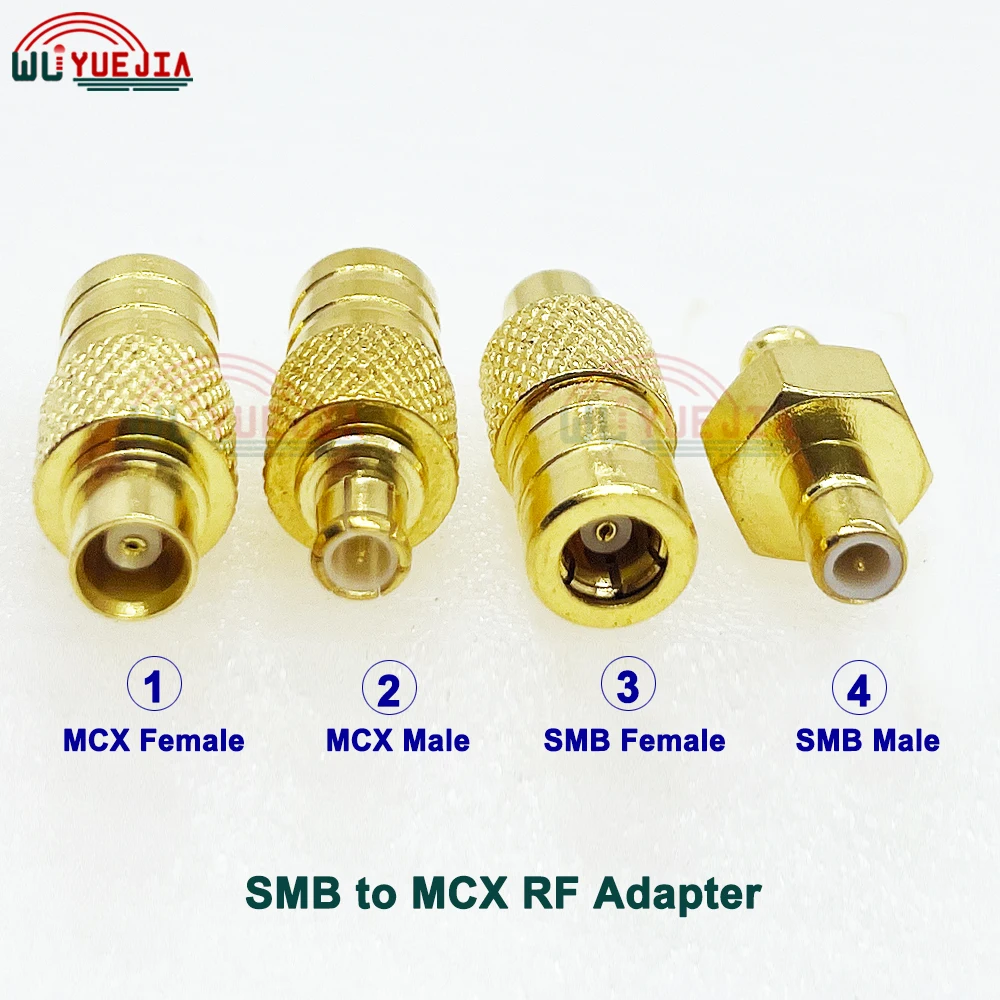 SMB to MCX RF Adapter SMB Male Plug to MCX Female Jack or MCX Male to SMB Female RF Coax Connector 50ohm Straight Gold Plated