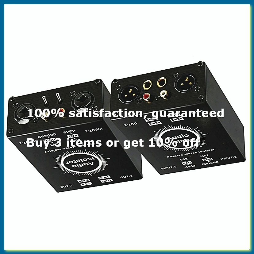 A82Z-Audio Isolator 6.35 XLR Audio Noise Filter Noise Suppressor Isolator for PC Female to Male Common Ground