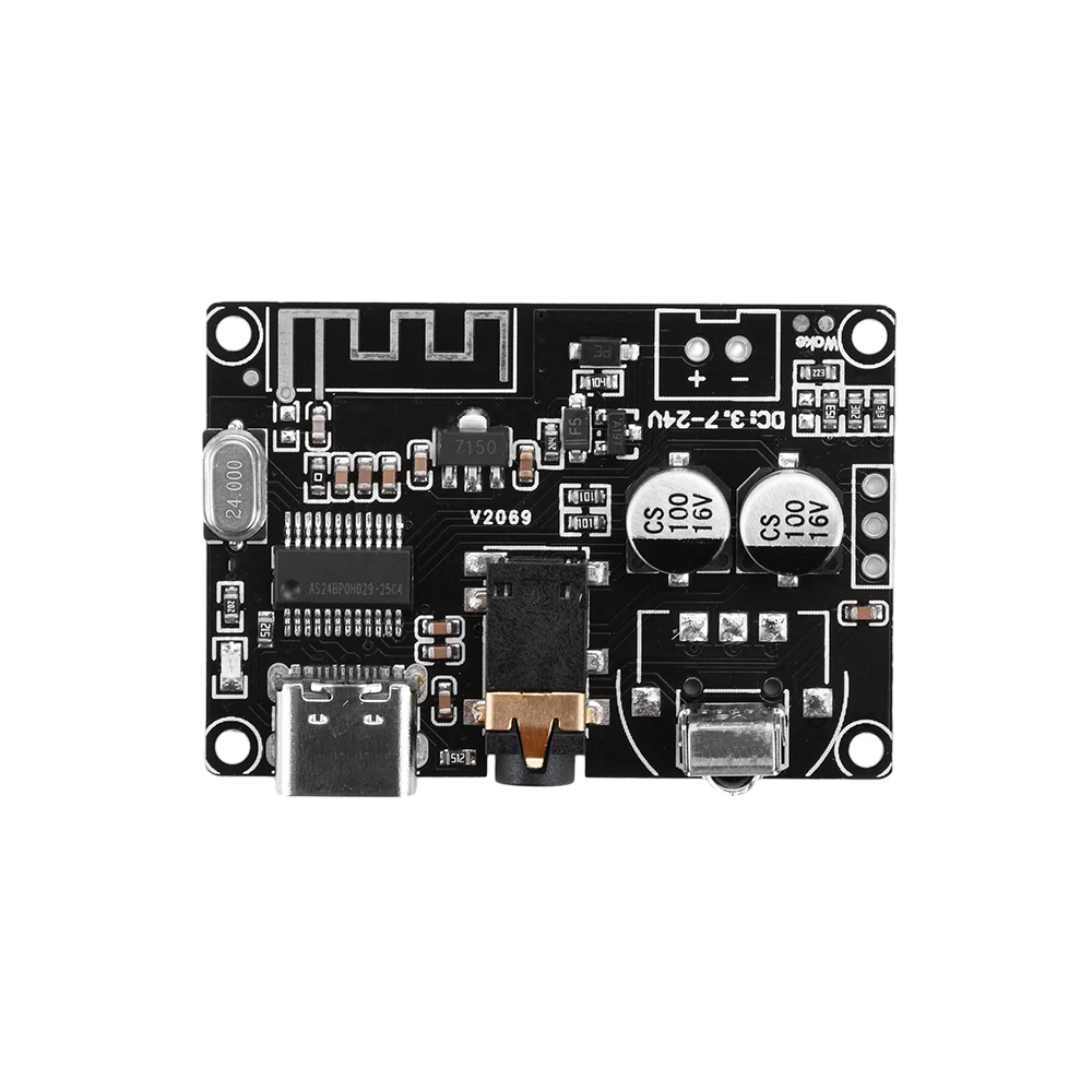 Bluetooth 5.0 Audio Decoding Board DC3.7-24V Sound Receiver Module Stereo Decoder With Remote Control