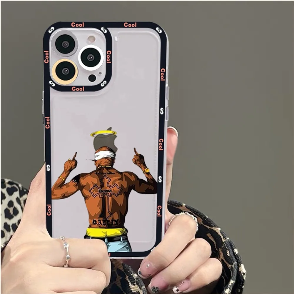 Rapper 2pac Singer Tupac Phone Case For IPhone 11 12 13 14 Mini Pro Max XR X XS TPU Clear Case For 8 7 6 Plus SE 2020