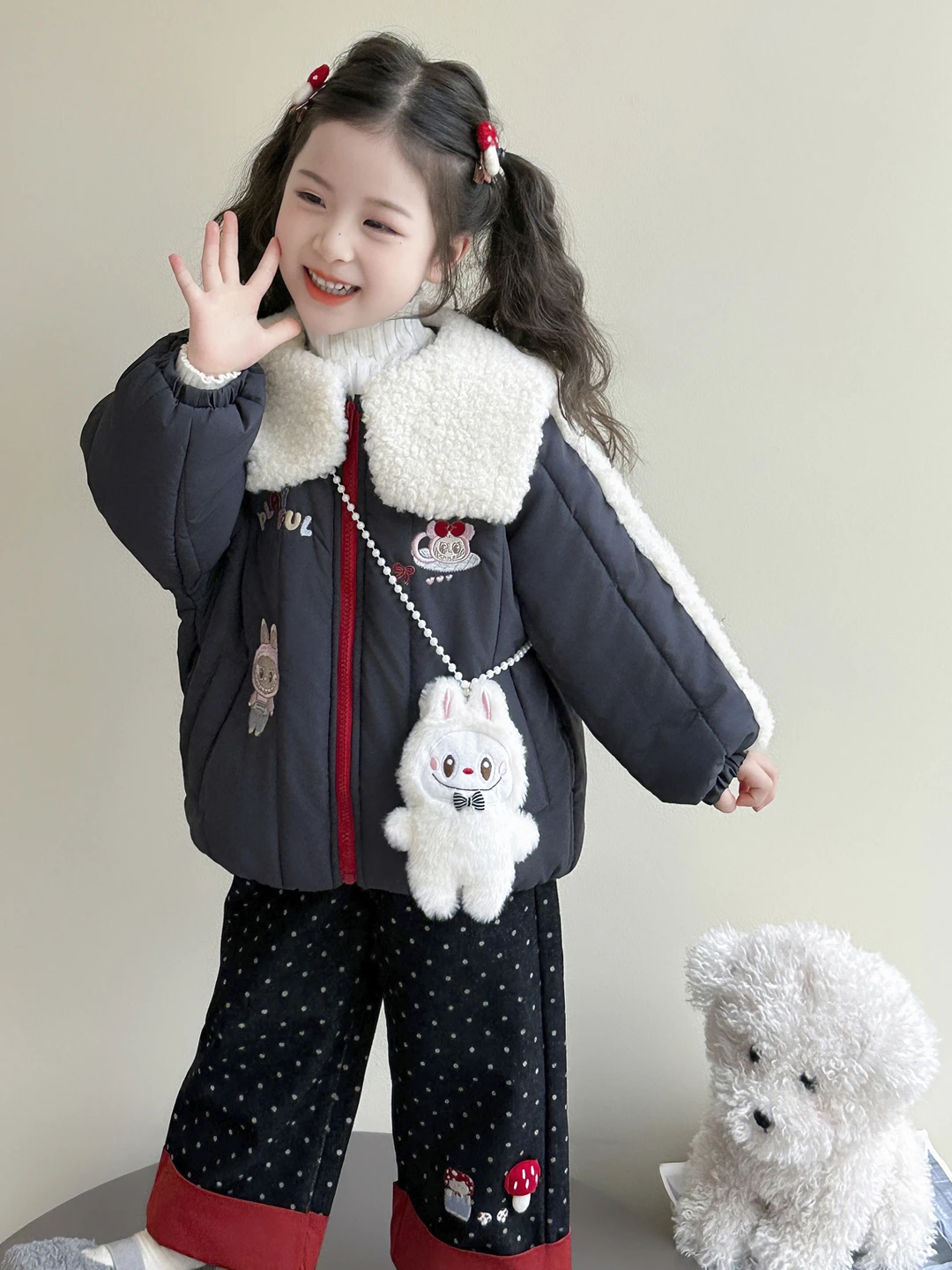 

Thiened Cotton Jaet for Girls Autumn Winter New Sle Children's Winter Clothes Faionable Cotton Clothes for Baby Girls