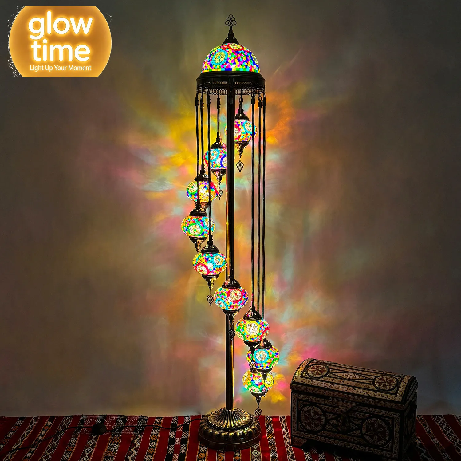Turkish characteristic floor lamp ins Internet celebrity European American retro living room bedroom decoration floor lamp