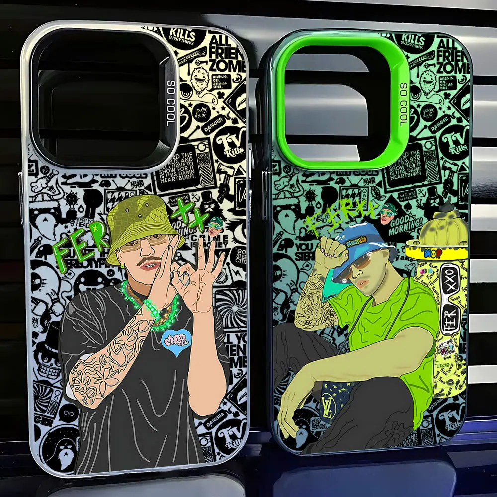 Feid Nitro Jam Ferxxo casing ponsel untuk Oppo Reno12 Reno11 Reno10 Reno8 Reno7 Reno6 Reno5 Z F T Pro Plus 4G 5G Matte penutup belakang