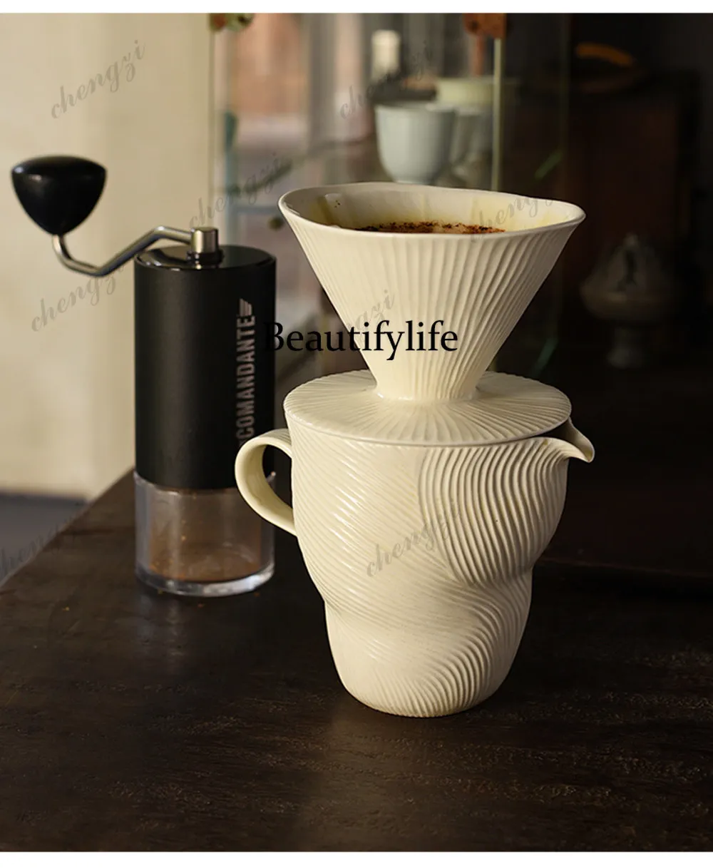Ceramic Coffee Hand Brew Set Ceramic Sharing Pot Filter Cup