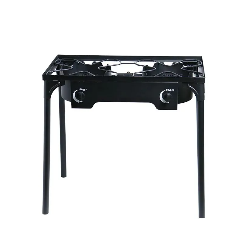 

【Best-selling】Portable and Foldable Camping Stove with Detachable Cast Iron Burners for Outdoor Barbecue and Cooking